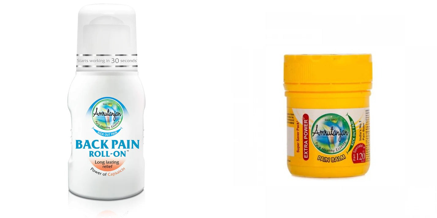 Amrutanjan Back Pain Roll-On & Balm Combo