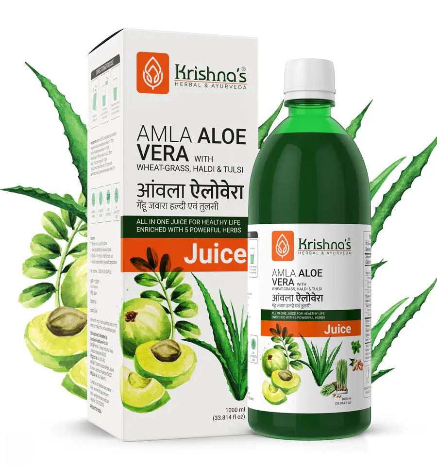 Krishna's Amla Aloe Vera WG Haldi Tulsi Juice
